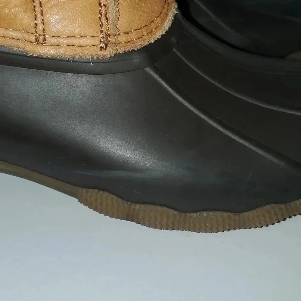 Sperry Women's Saltwater 2-Eye Leather Tan/Brown Rain Boot Women's Size 7 - Picture 15 of 16